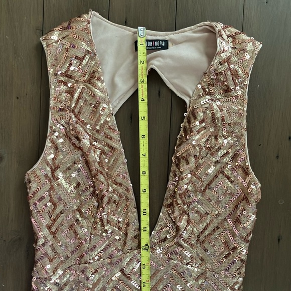 Fashion Nova Rose Gold Sequin Dress - Picture 5 of 7